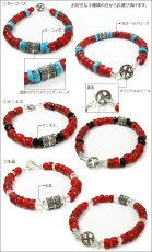 画像2: 【diosbras-ディオブラス-】【全国送料無料】フェザー　アラベスク　アンクレット　ビーズ　ホワイトハーツ　オールドビーズ　ターコイズ　オニキス　水晶　メディスンホイール　キーフック　フリーサイズ【ＳＡ】　　【シルバービーズ小】 (2)