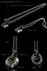 画像2: 2連プレートペンダント　アラベスク　唐草　ネックレス　シルバー９２５　チェーンセット【全国送料無料】【diosbras-ディオブラス】 (2)