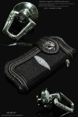 画像2: ジョイントパーツ ウォレット接続パーツ ドロップハンドル  コンチョ シルバー９２５ 【J2】　（ネジ式）レザー ロング ウォレット 財布　メンズ　レディース【diosbras-ディオブラス-】【メール便送料無料！！】 (2)