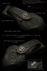 画像2: 【diosbras-ディオブラス-】バイカーズウォレットホルダー本革サドルレザーカービングシンプルホルダー　【CG】 (2)