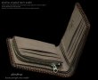 画像5: 【diosbras-ディオブラス-】本革アラベスク透かし彫りカービングＩＮパイソン　/バスケットカービング二つ折り財布　サドルレザー 大容量ショートウォレット　ヌメ革　二つ折財布　短財布　レザーウォレット　バイカー　財布　紳士　メンズ　レディース　牛革【ブラウン/茶】【CPA】 (5)