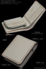 画像4: 【diosbras-ディオブラス-】本革サドルレザー ヌメ革　ショートウォレット　二つ折り財布シンプルスタイル　財布　/内側本牛革/wallet/サイフ　【SA】 (4)