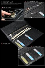 画像3: 【diosbras-ディオブラス-】本革 クロコダイル ベリー　お腹使用バイカーズウォレット　財布　レザーウォレット　ロングウォレット　ウォレット　バイカー　ヌメ革　長財布　/牛革財布シルバー９２５コンチョ/長財布鰐ワニwallet【CL】 (3)
