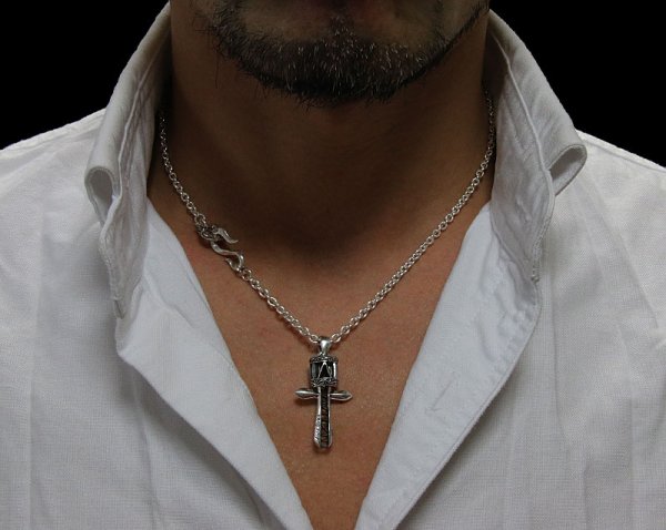 画像5: 【OUTLET SALE】アトラス　ローマ数字　リング　クロス　ネックレス　ペンダント　アラベスク　トライバル　ペンダント　　男女ペア　唐草　馬蹄　ホースシュー　シルバー９２５　チェーンセット【全国送料無料】【diosbras-ディオブラス】