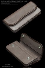 画像5: 【diosbras-ディオブラス-】本革サドルレザーバイカーズウォレット　 財布　レザーウォレット　ロングウォレット　ウォレット　バイカー　ヌメ革　長財布　/牛革財布シルバー９２５コンチョ/長財布 ダブルホールドコンチョ【SA】【ブラウン・茶】 (5)