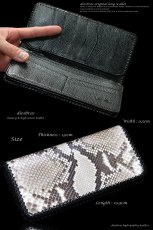 画像5: 【diosbras-ディオブラス-】本革パイソンウォレット　長財布　　財布　レザーウォレット　ロングウォレット　ウォレット　バイカー　ヌメ革　長財布　シンプルスタイル/内側本牛革/wallet/サイフ/wallet/短財布/サイフ/二つ折り財布/ヘビ皮ダイヤモンドパイソン【PY】 (5)