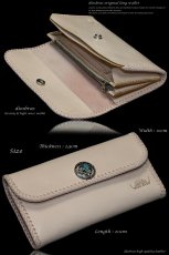 画像4: 【diosbras-ディオブラス-】本革サドルレザーシンプルデザイン大容量バイカーウォレット　コンチョ　本革ナチュラルサドルレザー　財布　シルバー９２５【SA】 (4)