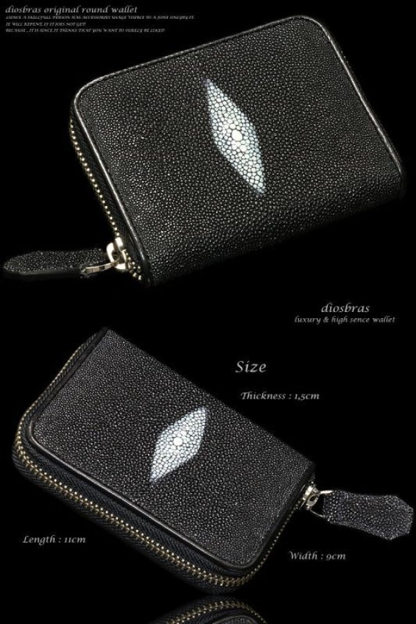 画像4: 【diosbras-ディオブラス-】本革スティングレー(エイ革)ショートウォレット 二つ折り財布シンプルスタイル 財布 /内側本牛革/wallet/サイフ 【EI】