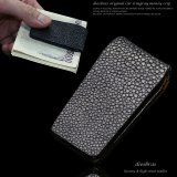 全国送料無料！！【diosbras-ディオブラス】本革 上質カット　エイ革 スティングレイ　スティングレー使用マネークリップ財布　ウォレット マネークリップ 牛革　メンズ　レディース　男女兼用