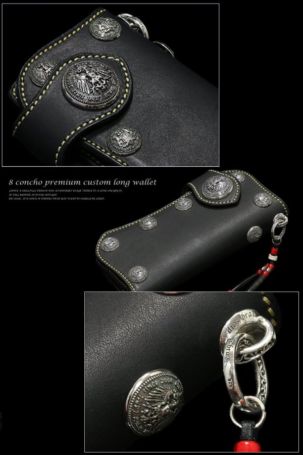 画像5: 【diosbras-ディオブラス-】プレミアムカスタム8コンチョ ウォレット　長財布 ロングウォレット　バイカーズ　バイカー　カスタムビーズ　PREMIUM　CUSTOM