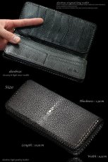 画像4: 【diosbras-ディオブラス-】本革　スティングレイ　エイ革　ウォレット　スティングレー　長財布　　財布　レザーウォレット　ロングウォレット　ウォレット　バイカー　ヌメ革　長財布　シンプルスタイル/内側本牛革/wallet/サイフ/wallet/短財布/サイフ/二つ折り財布【CE】 (4)