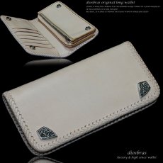 画像4: エンブレム　アラベスク コンチョ トライバル　シルバー９２５ コンチョ　（ネジ式）レザー　ロング　二つ折り　財布　ウォレット　サイフ　メンズ　レディース【diosbras-ディオブラス-】【メール便送料無料！！】【S】【品番pe】 (4)