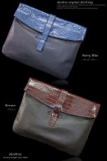 画像2: 【OUTLET SALE】【クラッチ バッグ 鞄】 2WAY 本革 カウレザー クラッチ バッグ セカンドバッグ トートバッグ クラッチ バック メンズ 男性 レディース 結婚式 2次会 パーティ　牛革　型押し　クロコダイル　牛革 A4サイズ【diosbras-ディオブラス-】 (2)