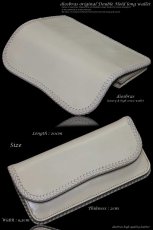 画像4: 【diosbras-ディオブラス-】本革サドルレザーバイカーズウォレット　 財布　レザーウォレット　ロングウォレット　ウォレット　バイカー　ヌメ革　長財布　/牛革財布シルバー９２５コンチョ/長財布 ダブルホールドコンチョ【SA】【ナチュラル】 (4)
