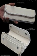 画像3: 【diosbras-ディオブラス-】本革サドルレザーバイカーズウォレット　 財布　レザーウォレット　ロングウォレット　ウォレット　バイカー　ヌメ革　長財布　/牛革財布シルバー９２５コンチョ/長財布 ダブルホールドコンチョ【SA】【ナチュラル】 (3)
