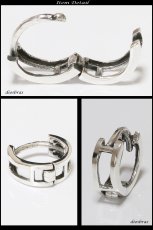 画像2: フープ　リング　ピアス　中折れ式　シルバー９２５　ピアス メンズ レディース 激安ピアス イヤリング アクセサリー【フープ】本物シルバー９２５◇片方ピアス メンズ レディース (2)