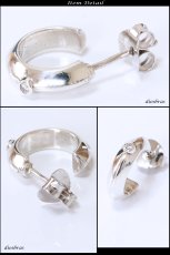 画像2: ジルコニア　リング　シルバー９２５　ピアス メンズ レディース 激安ピアス イヤリング アクセサリー【フープ】ライン　本物シルバー９２５◇片方ピアス メンズ レディース (2)