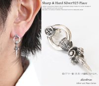 【メンズピアス】【シルバーアクセサリー】【シルバーピアス】●バラ売り（片耳のみ）■シャープでキレイめハード！【 メンズ｜アクセサリー｜ピアス｜クロス・十字架｜フレア・リリー｜ナイフ｜剣 】