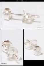 画像2: 【ジルコニア ピアス】ジルコニア　本物シルバー925/　ピアス 　 片方 パワーストーン/ピアス片耳・片方販売ピアス メンズ レディース 3.5ｍｍ　≪小≫ (2)