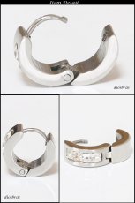 画像2: ステンレス フープピアス  ジルコニア　シルバー 金属アレルギー対応 メタル素材 シンプル 小さめ フープ ループ リング 輪っか ピアス アクセサリー レディース 中折れ式 (2)