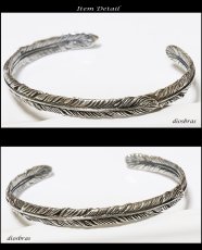 画像3: 【シルバーバングル】【シルバーアクセサリー】 フェザー　イーグル　シルバーアクセサリー メンズ シルバーバングル ブレスレット シルバー925 メンズアクセサリー プレゼントに人気 送料無料【diosbras-ディオブラス-】 (3)