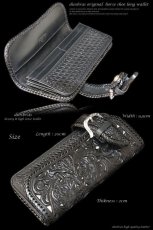 画像4: レザーウォレット 長財布 バイカーズウォレット 本革 革財布 カービング ウォレット  ロングウォレット レザー メンズ 牛革 蛇革 パイソン サドルレザー 誕生日プレゼント バイカー ライダースウォレット 男性 ヘビ 皮財布 天然皮革 ハンドメイド お財布【CPA】 (4)
