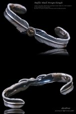 画像2: 【シルバーバングル】【シルバーアクセサリー】バッファロースカル　羽根　イーグル　フェザー　シルバーアクセサリー メンズ シルバーバングル ブレスレット シルバー925 メンズアクセサリー 太陽神　プレゼントに人気 送料無料【diosbras-ディオブラス-】 (2)