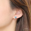 画像3: 【ターコイズ ピアス】本物シルバー925/　ピアス 片方 パワーストーン/ピアス片耳・片方販売ピアス メンズ レディース ブリリアントカット　≪大≫ (3)