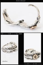 画像2: 【メンズピアス】【シルバーアクセサリー】【シルバーピアス】リング　フープ　ピアス●バラ売り（片耳のみ）■シャープでキレイめハードな横顔に！フェザー　イーグル　ブラック ジルコニア ゴールド　真鍮　ドロップピアス (2)