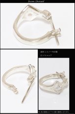 画像2: ジルコニア　リング　シルバー９２５　ピアス メンズ レディース 激安ピアス イヤリング アクセサリー【フープ】ライン　本物シルバー９２５◇片方ピアス メンズ レディース スクエア　四角　ひし形 (2)