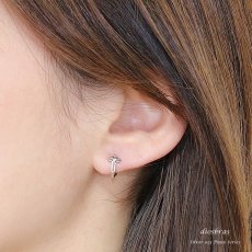 画像3: フープピアス クロス十字架　ゴシック　ジルコニア　リング　ピアス　リリー　リング　シルバー９２５　ピアス メンズ レディース 激安ピアス イヤリング アクセサリー【フープ】本物シルバー９２５◇片方ピアス メンズ レディース　シンプル (3)