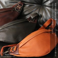 画像11: ボディバッグ 本革 ワンショルダーバッグ 革 メンズ ハンドメイド レザー | ボディーバッグ レザーバッグ ショルダーバッグ 牛革 ショルダーバック ショルダー ギフト　誕生日プレゼント バッグ ボディバック 大容量 ペットボトル ワンショルダー ストッパー付き (11)