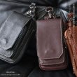 画像10: ウエストポーチ ウエストバッグ ヒップバッグ 本革 ベルトポーチ メンズ アイコスケース付き　IQOS ヒップバック ハンドメイド レザー|ウォレットホルダー 牛革 誕生日 ウェストポーチ バッグ ベルト通しウエストバッグ ウエストポーチ ポーチ 彼氏のプレゼントにおススメ (10)