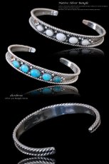 画像2: 【シルバーバングル】【シルバーアクセサリー】ターコイズトルコ石　ホワイトターコイズ ネイティブ　シルバーアクセサリー メンズ シルバーバングル ブレスレット シルバー925 メンズアクセサリー プレゼントに人気 送料無料【diosbras-ディオブラス-】 (2)