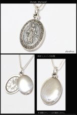 画像2: マリアプレート　ネックレス【メイン】マリアペンダントトップ銀シルバー925 マリア様 【マリア　ネックレス】（SILVER925 maria ）マリアネックレス送料無料マリア　ネックレス　２連 (2)