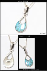 画像3: 【インレイ ペンダント トップ】美しいインレイワークのペンダント　ターコイズ　をはめ込んだスクエアペンダント　ひし形　トルコ石　天然ターコイズ/ネイティブアメリカン インディアンジュエリー/シルバー925/ ネックレス メンズ レディース しずく型　雫型 (3)