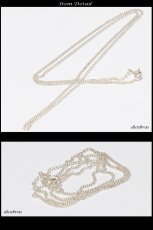 画像2: 【シルバーチェーン】喜平チェーン　シルバー  ボックス　チェーン　アズキチェーン　カット　小豆チェーン アンカーチェーン 幅1,5mm 40cm 50cm ネックレス シルバー925 SILVER chain 銀 鎖 首飾り【ギフト】 シルバー925チェーン シルバーネックレスチェーン (2)