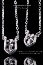 画像2: ペンダント　ネックレス 馬蹄　ホースシュー　ブラックダイヤモンド ネックレス クロス 　アンカー　ブラック　ダイヤモンド　0.03ct　ペンダント　ネックレス　シルバー９２５　チェーンセット カラット　ジュエリー　ブランド (2)