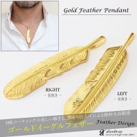 シルバー925素材【フェザー　トップ】フェザーネックレス ハンドメイドネックレス/インディアンジュエリー・ネイティブ/シルバー925ペンダント/フェザー イーグル  パーツ ネックレス メンズ レディース 18金　18K コーティング　≪送料無料!!≫