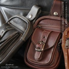 画像12: ウエストポーチ ウエストバッグ ヒップバッグ 本革 ベルトポーチ メンズ アイコスケース付き　IQOS ヒップバック ハンドメイド レザー|ウォレットホルダー 牛革 誕生日 ウェストポーチ バッグ ベルト通しウエストバッグ ウエストポーチ ポーチ 彼氏のプレゼントにおススメ (12)