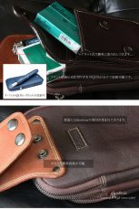 画像9: ウエストポーチ ウエストバッグ ヒップバッグ 本革 ベルトポーチ メンズ アイコスケース付き　IQOS ヒップバック ハンドメイド レザー|ウォレットホルダー 牛革 誕生日 ウェストポーチ バッグ ベルト通しウエストバッグ ウエストポーチ ポーチ 彼氏のプレゼントにおススメ (9)