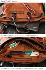 画像15: 革 トートバッグ ビジネスバッグ レザー 牛革 トートバッグ メンズ ショルダーバック 本革 ブリーフケース バッグ 本革 鞄 男性 ギフト 旅行 通勤 小銭入れ A4ファイル A4サイズ 軽量 軽い 大容量 レディース　最高級カーフスキン プレゼントに大人気ＰＵレザーにはない質感 (15)