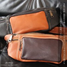 画像11: ボディバッグ 本革 ワンショルダーバッグ 革 メンズ ハンドメイド レザー | ボディーバッグ レザーバッグ ショルダーバッグ 牛革 ショルダーバック ショルダー ギフト　誕生日プレゼント バッグ ボディバック 大容量 ペットボトル ワンショルダー (11)