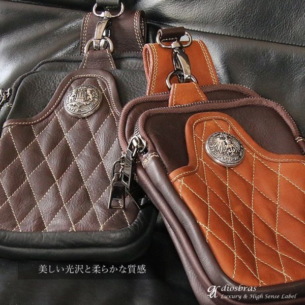 画像3: ウエストポーチ ウエストバッグ ヒップバッグ 本革 ベルトポーチ メンズ アイコスケース付き IQOS ヒップバック ハンドメイド レザー|ウォレットホルダー 牛革 誕生日 ウェストポーチ バッグ ベルト通しウエストバッグ ウエストポーチ ポーチ 彼氏のプレゼントにおススメ