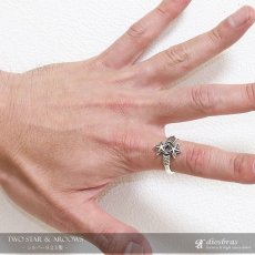 画像3: リング　スター｜星｜二ツ星｜ダブルスター｜立体的　シルバー925 　アロー　矢　シルバーアクセサリー 指輪 リング /フリーサイズ インディアンジュエリー/シルバー/ネイティブ系 イーグル メンズ シルバーリング 指輪 シルバー925 メンズアクセサリー (3)
