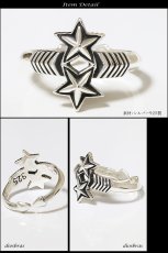画像2: リング　スター｜星｜二ツ星｜ダブルスター｜立体的　シルバー925 　アロー　矢　シルバーアクセサリー 指輪 リング /フリーサイズ インディアンジュエリー/シルバー/ネイティブ系 イーグル メンズ シルバーリング 指輪 シルバー925 メンズアクセサリー (2)