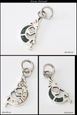 画像2: 【ペンダント トップ】存在感のある神聖なココペリ　天然ターコイズ/ネイティブアメリカン インディアンジュエリー/シルバー925/フェザーネックレス ネックレス　雫　しずく メンズ レディース≪メール便送料無料!!≫ (2)