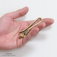 画像3: キーホルダー キーフック　キーチェーン シルバー　silver　ゴールド　真鍮　ＢＲＡＳＳ　ブラス　釣り針フック ウォレット　財布　バイカー　ライダース　ウォレットチェーン【diosbras-ディオブラス-】【メール便送料無料】 (3)