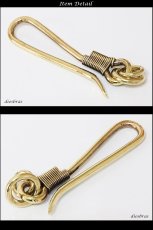画像2: キーホルダー キーフック　キーチェーン シルバー　silver　ゴールド　真鍮　ＢＲＡＳＳ　ブラス　釣り針フック ウォレット　財布　バイカー　ライダース　ウォレットチェーン【diosbras-ディオブラス-】【メール便送料無料】 (2)