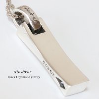 ペンダント　ネックレスプレート ブラックダイヤモンド ネックレス ブラック　ダイヤモンド　0.03ct　ペンダント　ネックレス　シルバー９２５　チェーンセット カラット　ジュエリー　ブランド